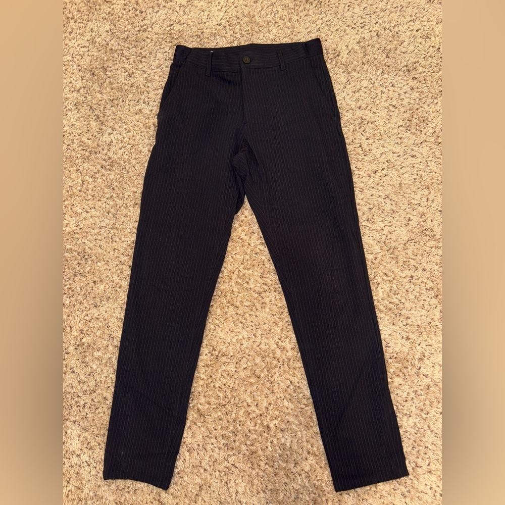 Zara Men's Navy Blue Striped Pants